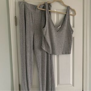 Abercrombie & Fitch SET- Cozy Wide Leg Pant & Cropped Tank